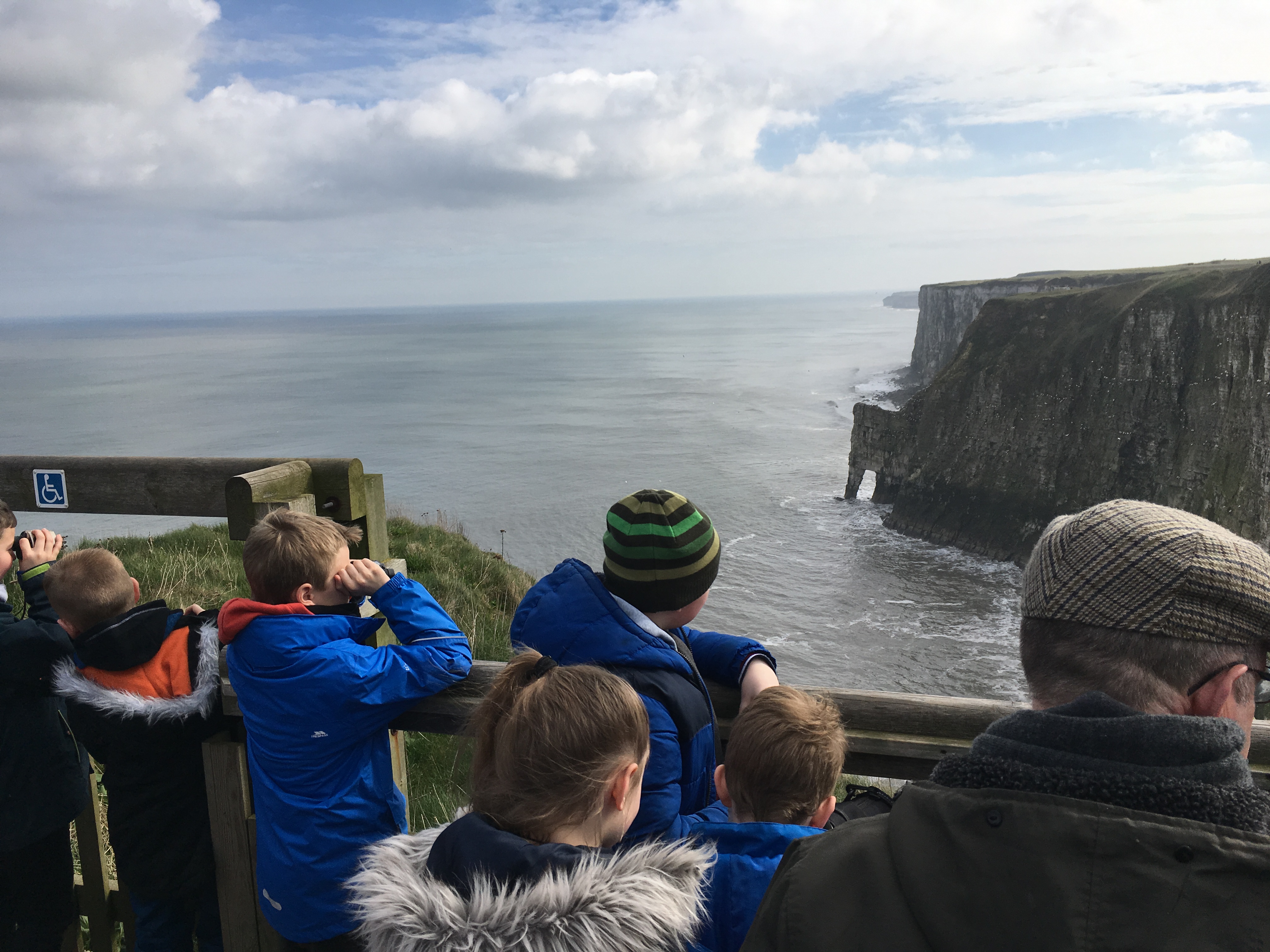 School children overlooking staple.JPG